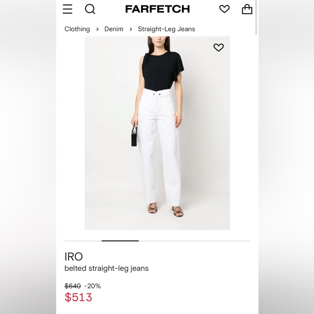 IRO Crisp White Straight-Leg Jeans